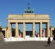 Berlin porte de Brandebourg près de l'ancien mur