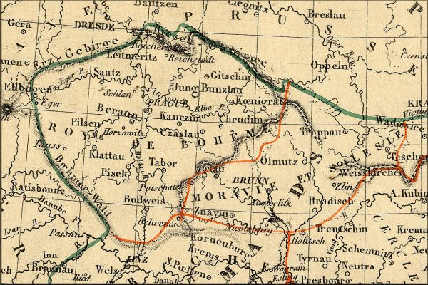 Tchequie / Republique Tcheque / Czech Republic / Ceska Republika / Cesko / Cechy / Tchecoslovaquie / Boheme / Moravie - carte geographique ancienne francaise d'Alexandre Vuillemin