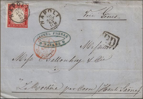 Histoire Postale De Naples Napoli Italie Italia Italy L 