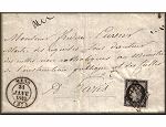 lettre ancienne de Mens (Isere - France) --> Paris (Seine - France) du 31 janvier 1849 avec timbre Ceres