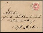 lettre ancienne (avec 1 timbre poste et 1 cachet) d'Adamsthal / Adamov (republique tcheque) du 13 octobre 1863 [administration du prince de Liechtenstein] (date anniversaire : 13 octobre)