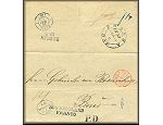 lettre ancienne (sans timbre avec cachets) : Wilna / Wilno / Vilnius (Lituanie / Lithuanie / Lietuva) --> Paris (France) - 6 mai 1850