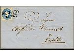 lettre ancienne transportee de Split / Spalato (Dalmatie / Croatie) vers Trieste / Triest (Frioul / Istrie - Italie) par le Lloyd's Austriaco compagnie austro-italienne de navigation et de messagerie