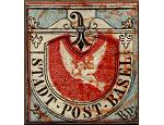 lettre ancienne (avec timbre poste colombe de Bale / Basler Taube et avec cachet postal) de Bale / Basel (Suisse / Schweiz / Svizerra / Svizra) du 21 janvier 1847
