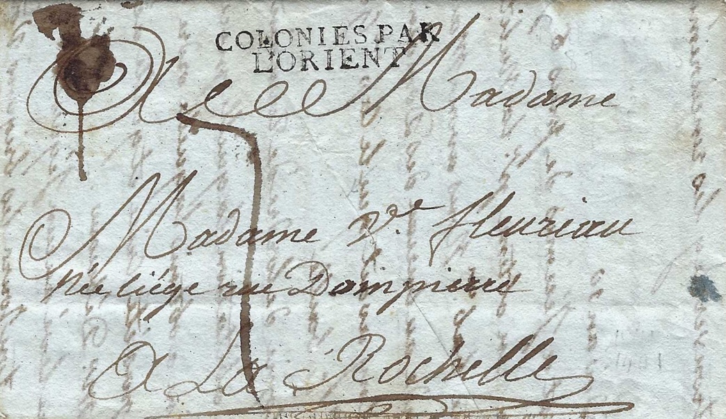 Lettre purifiée de Marseille à Tunis de 1865