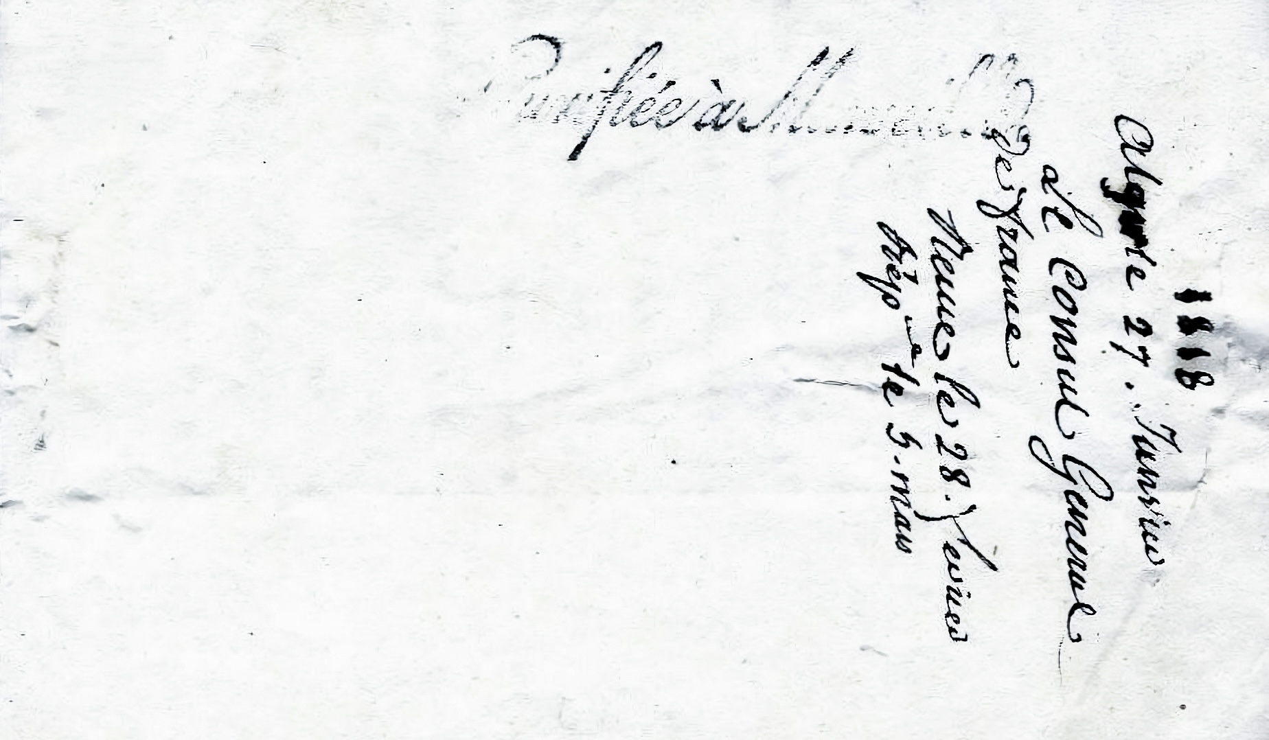 Lettre d'Hydra à Trieste purifiée à Corfou en 1834