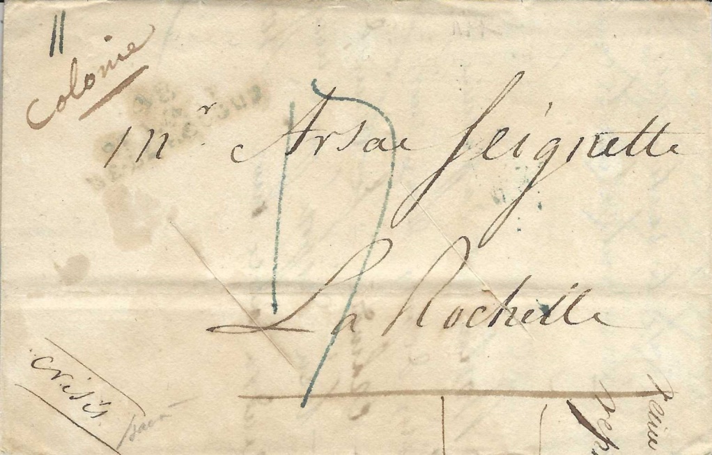 Lettre du Mexique purifiée au lazaret de Trompeloup en Gironde