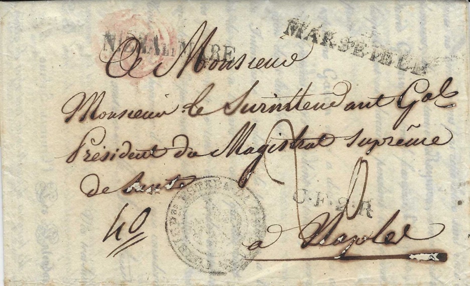 Lettre du Mexique purifiée au lazaret de Trompeloup en Gironde