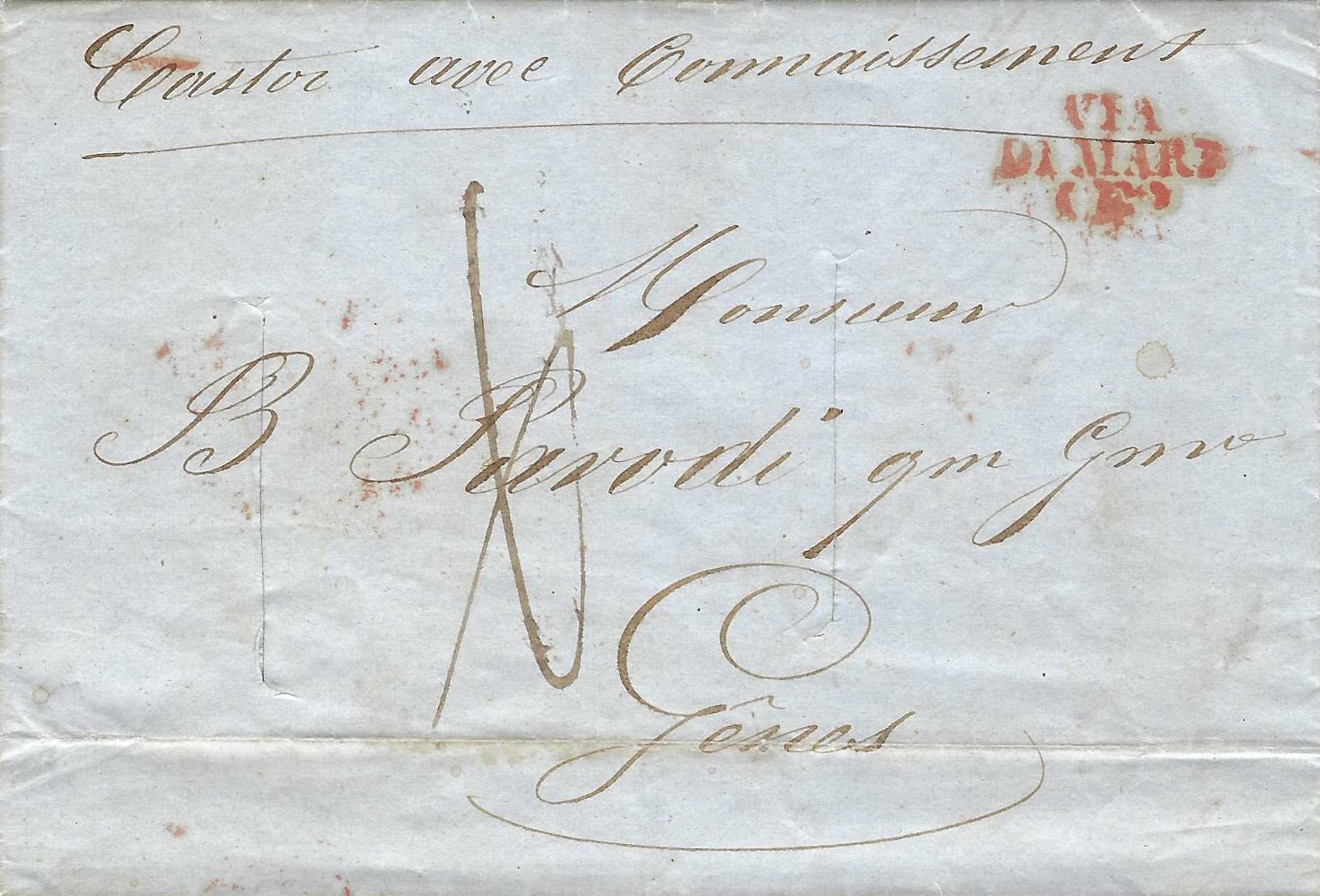 Lettre du sénateur florentin Fenzi purifiée à Constantinople