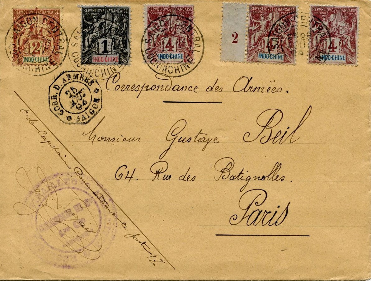 Lettre de Constantinople à Trieste fumigée à Semlin en 1840